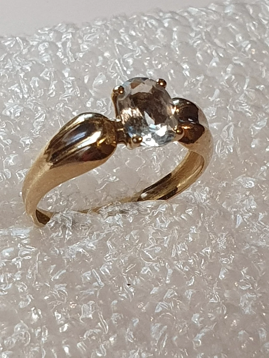 Bague En Or Jaune 18K Sertie D'opales Naturelles Et De Zircons - Taille 56, Poinçon Australie, Avec écrin