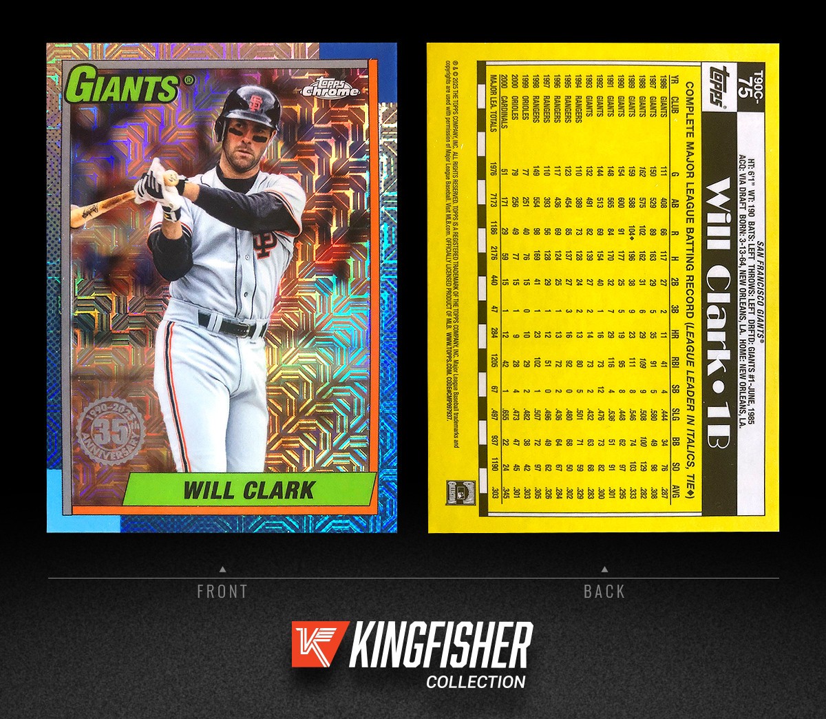 Will Clark 2025 Topps Chrome Silver Pack Mojo Refractor #T90C-75