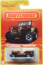 Willys Jeep Matchbox Metal 2021 Retro Series Diecast Metallic Brown 624 Willys Jeep Matchbox Metal 2021 Retro Series Diecast Metallic Brown 624