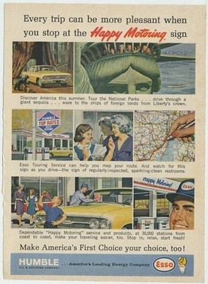 Esso Happy Motoring Every Trip Can be More Pleasant 1963 Vintage Ad 