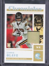 2022 Panini Chronicles Chris Olave #45 Rookie Patch Silver Holo /25 Saints 