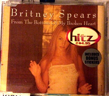 BRITNEY SPEARS RARE Australian From The Bottom of My Broken Heart CD & Stickers