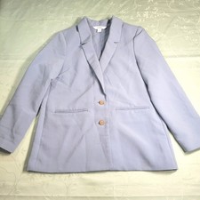 Old Navy Women's Light Blue Buttoned Blazer Pockets Size Small