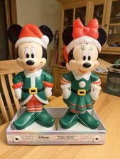 Christmas Mickey And Minnie Mouse Blow Mold 13 Inch