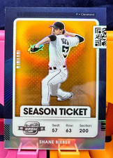 2021 Panini Contenders Optic Orange Shane Bieber #'d 11/49 Cleveland Indians #20