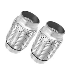 Exhaust Flex Pipe, 3" Double Braid Stainless Steel Flexible Pipe, Heavy Duty ...
