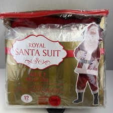 Royal Santa Claus Men's Suit 12pc Costume 2XL Red Christmas New In Package