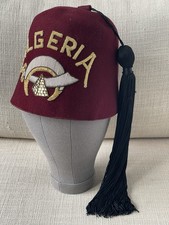 Montana Shriner  s  Algeria  Authentic Fez Wool Hat Sz 7 1/2 / 61 Vintage Wool