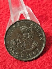 1857 BANK OF UPPER CANADA Circulated One Penny BANK Token  PC-6D      #T6771