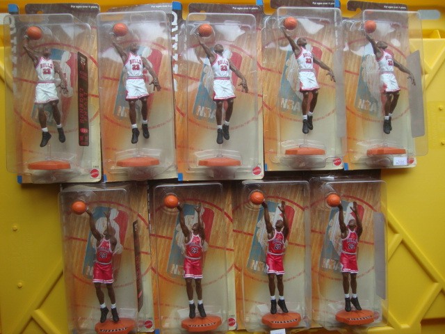 1998 Mattel Super Stars Michael Jordan  action figures lot of 9 both red & white