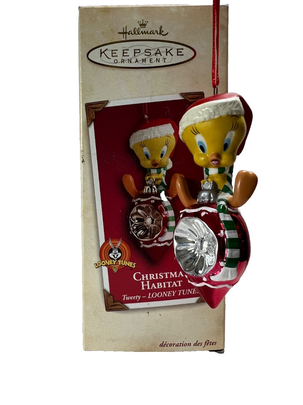 Looney Tunes  Tweety "Christmas Habitat"  Porcelain 2002   NIB