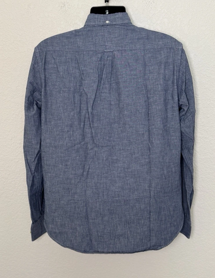 Gustin Selvedge Denim Button Down Shirt Mens XL Blue Career Smart Casual Preppy - Image 3 of 4