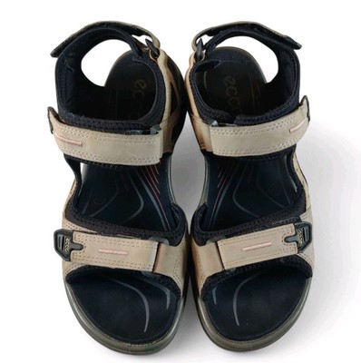 Ecco Yucatan Womens Size 6.5 Tan Black Beach Outdoor Offroad Sandals