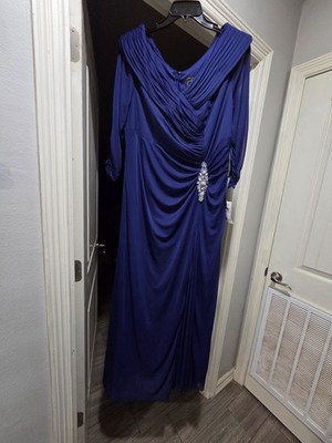 Alex Evenings formal long navy blue dress w rhinestones size 14.NWT. from Macys