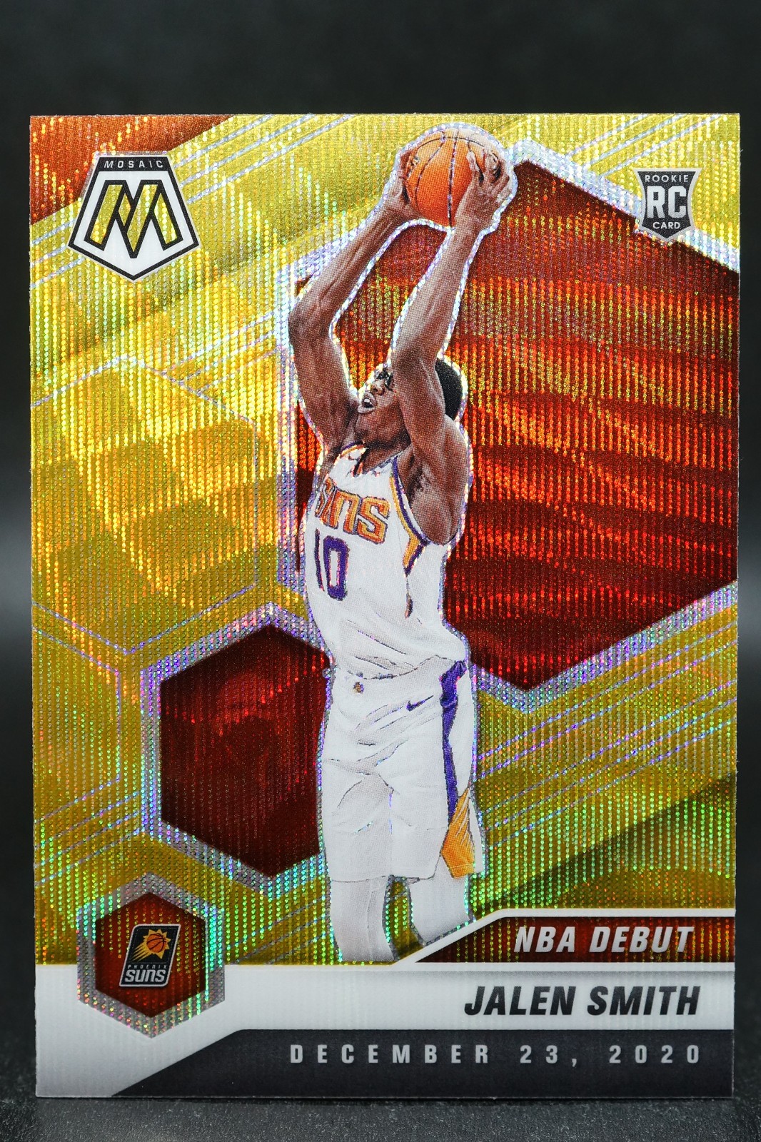 2020-21 Panini Mosaic NBA Debut Mosaic Gold Wave Prizm Jalen Smith #275 ROOKIE