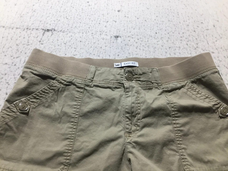 Pantalones Cortos Carga Lee Easy Git Para Mujer 16 W Medianos Beige Tostado Bolsillos Cintura Elástica Foto 2 de 4