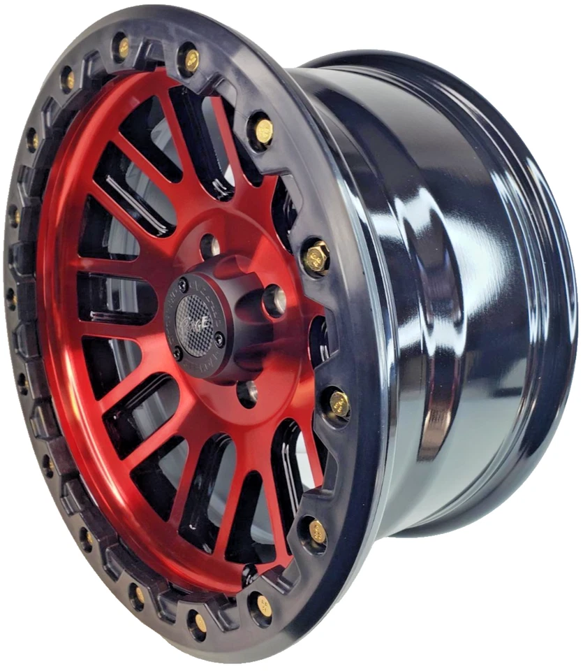 ATV RIM WHEEL some KYMCO MXU XUV 350i 375i 450i 500i 700i 15x7 4/110 4+3 IRS RED Foto 3 de 4