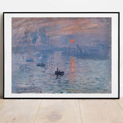 Kunstdruck Monet Impression Sonnenaufgang Giclée Druck Galerie Wandbild Vintage Poster