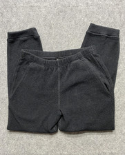 Vintage Patagonia Pants Kids Medium 10 Black Fleece Joggers Elastic Waist Warm