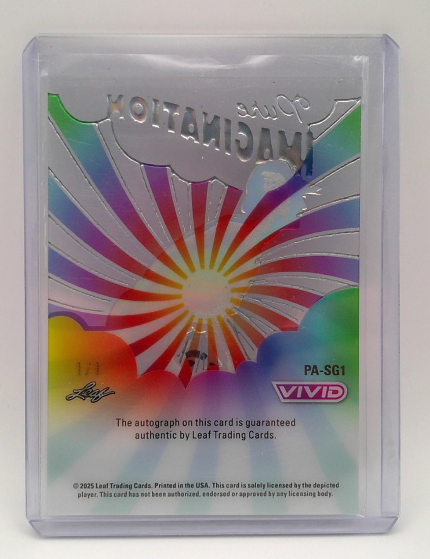 STEVE GARVEY 2025 Leaf Vivid #PA-SG1 Pure Imagination Black Auto 1/1 view 2
