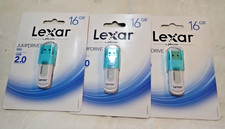 3 Lexar JumpDrive S50 16GB USB 2.0 Flash Drive LJDS50-16GABNL - NEW