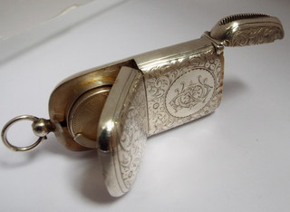 HERMOSA COMBINACIÓN INGLESA ANTIGUA PLATA ESTERLINA 1897 VESTA Y ESTUCHE SOBERANO