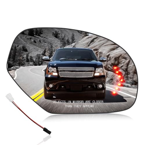Passenger Right Mirror Glass Compatible with Chevy Silverado Passenger Side（RH） - Picture 2 of 7