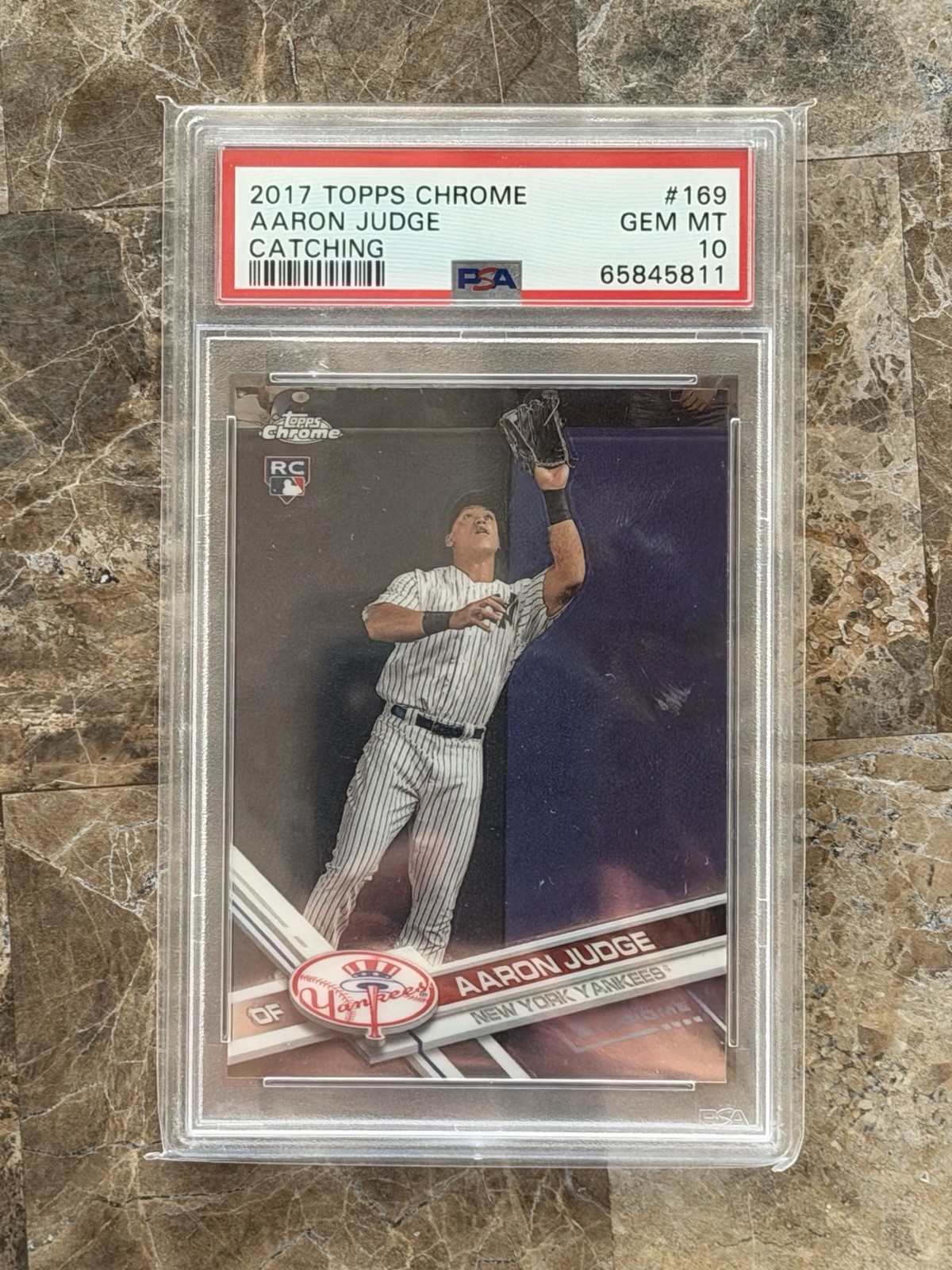 2017 Aaron Judge Topps Chrome #169 RC PSA Gem Mint 10 NY Yankees 🔥🔥 view 1
