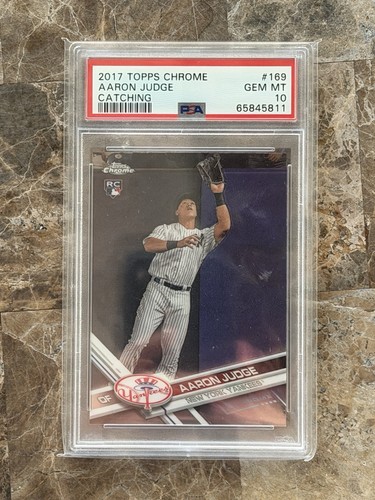 2017 Aaron Judge Topps Chrome #169 RC PSA Gem Mint 10 NY Yankees 🔥🔥