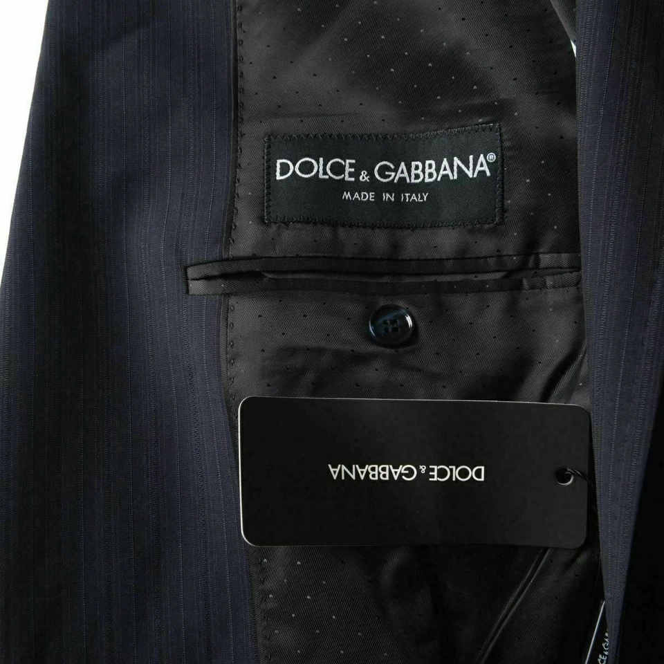 Blazer Dolce & Gabbana Para Hombre Gris 100% Lana Rayas Dos Botones Talla US 38 IT 48 Foto 3 de 3