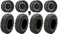 Fuel Cycle 15" Wheels Bk +38mm 35" Crawler XG Tires Kawasaki Mule Pro FXT  KRX