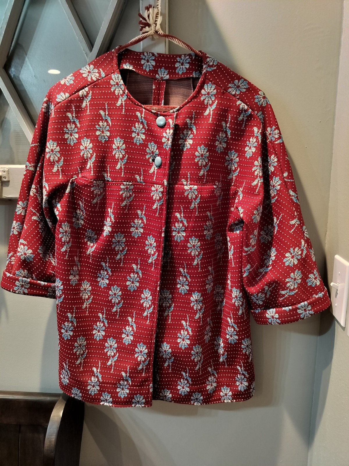 VINTAGE POLYESTER JACKET MADE FROM PATTERN SIZE - image 1