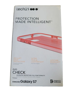 Original Tech21 Evo Cover Case For Samsung Galaxy S7 Pink/salmon