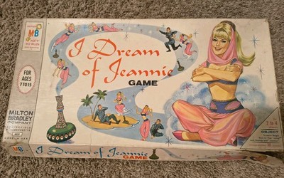 I Dream of Jeannie Board Game Milton Bradley 1965 NOT COMPLETE, missing 2 Discs
