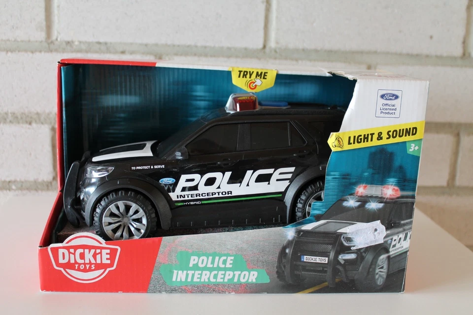 Dickie FORD Police Interceptor Polizei SUV Geländewagen mit Licht und Sound NEU