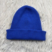 Old Navy Women's OS Cobalt Blue Knit Beanie Hat Dopamine Classic