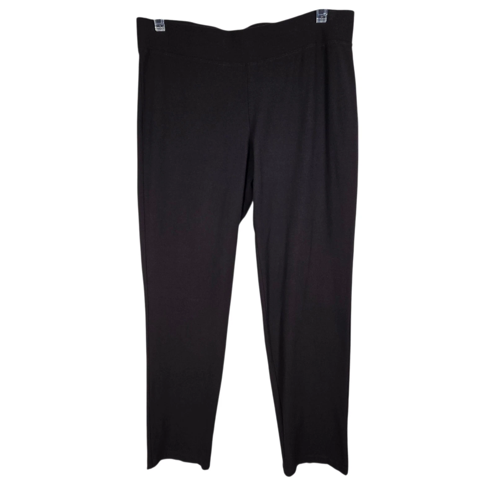 Eileen Fisher Pants Small Black Washable Stretch Crepe Layering Minimalist Base