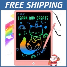 12.5" Doodle Board for Kids, Pink Drawing Tablet Gift