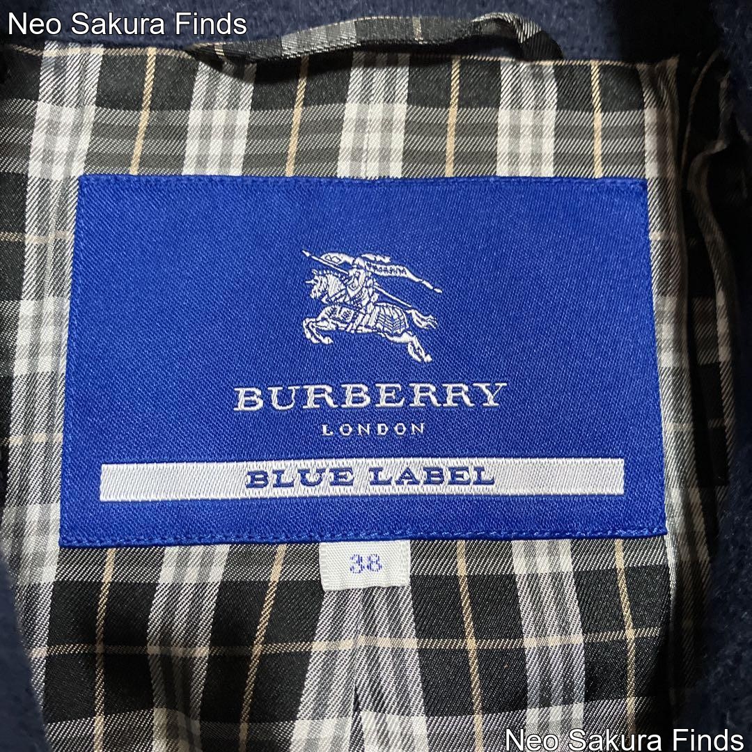 Burberry Blue Label Coat Women's S Size 38 Nova Check Short