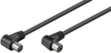 3x Antennen Anschlusskabel (2x Winkel) schwarz 5,0 m; AKW 0500 B 5.0m black SB