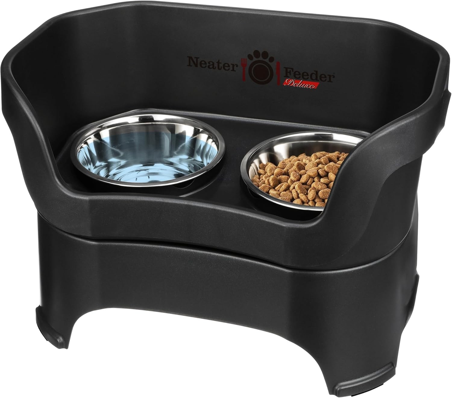 Neater Feeder Deluxe Mess Proof Dog Bowls Elevated for Large Dogs Over 40 lbs,