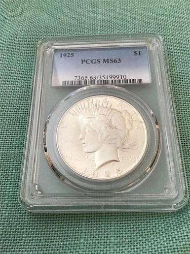 1925 P Philadelphia PEACE SILVER DOLLAR PCGS MS63