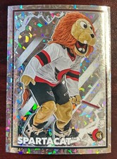 2022-23 Topps NLH Sticker #343 Foil Mascot Spartacat Ottawa Senators