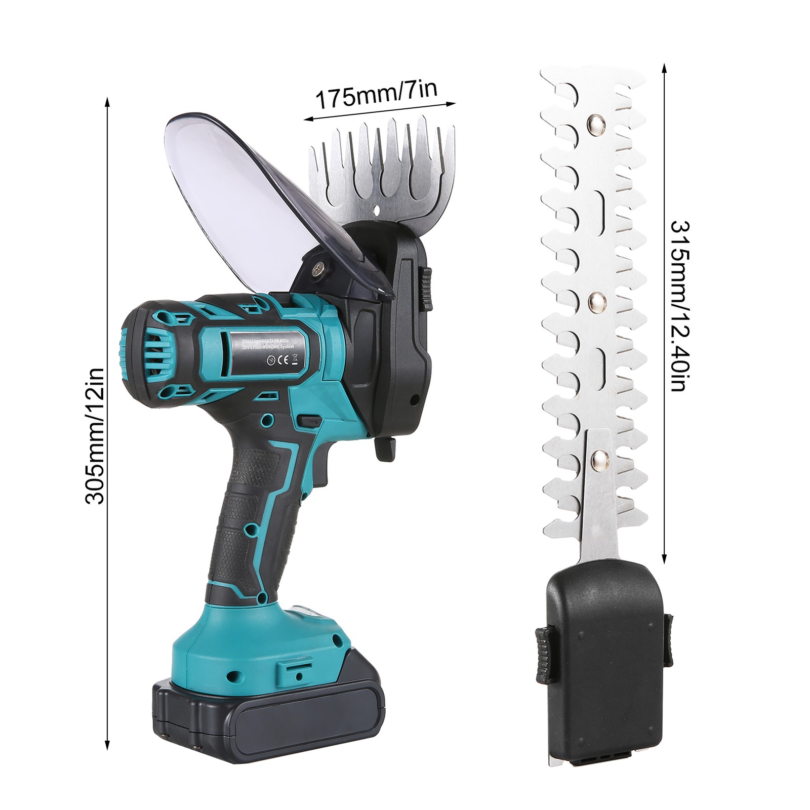 Vistreck Cordless Grass Shears Power Hedge Trimmers Cordless for Gardening GJJG