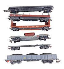 Rake of 6 Vintage HO/OO Gauge Lima & Electrotren European Freight Wagons Unboxed