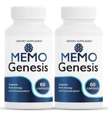 (2 pack) MemoGenesis Capsules, Memo Genesis Brain Health Support Formula Pills