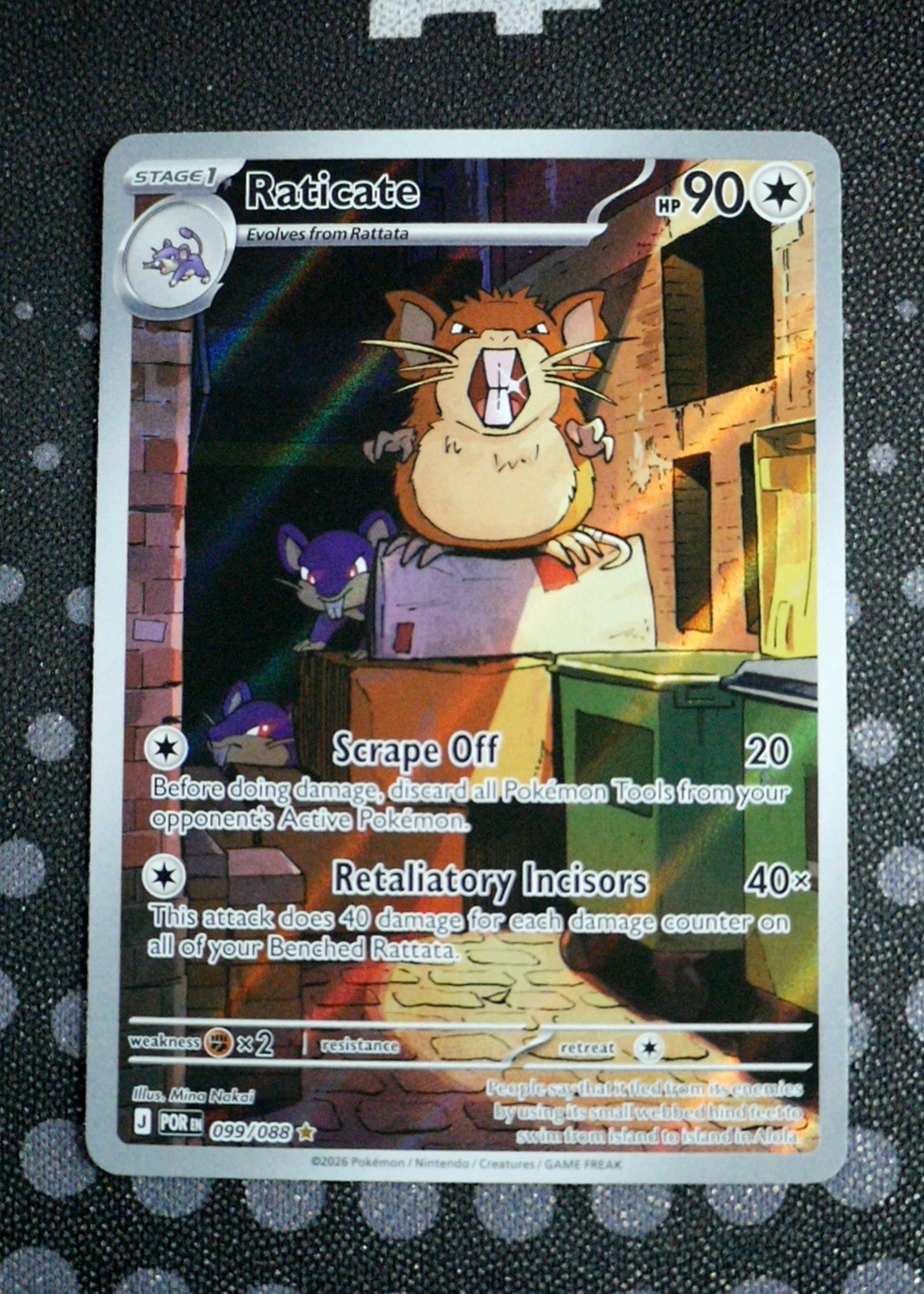Raticate Pokemon ME03: Perfect Order POR #99/88 Holo Near Mint