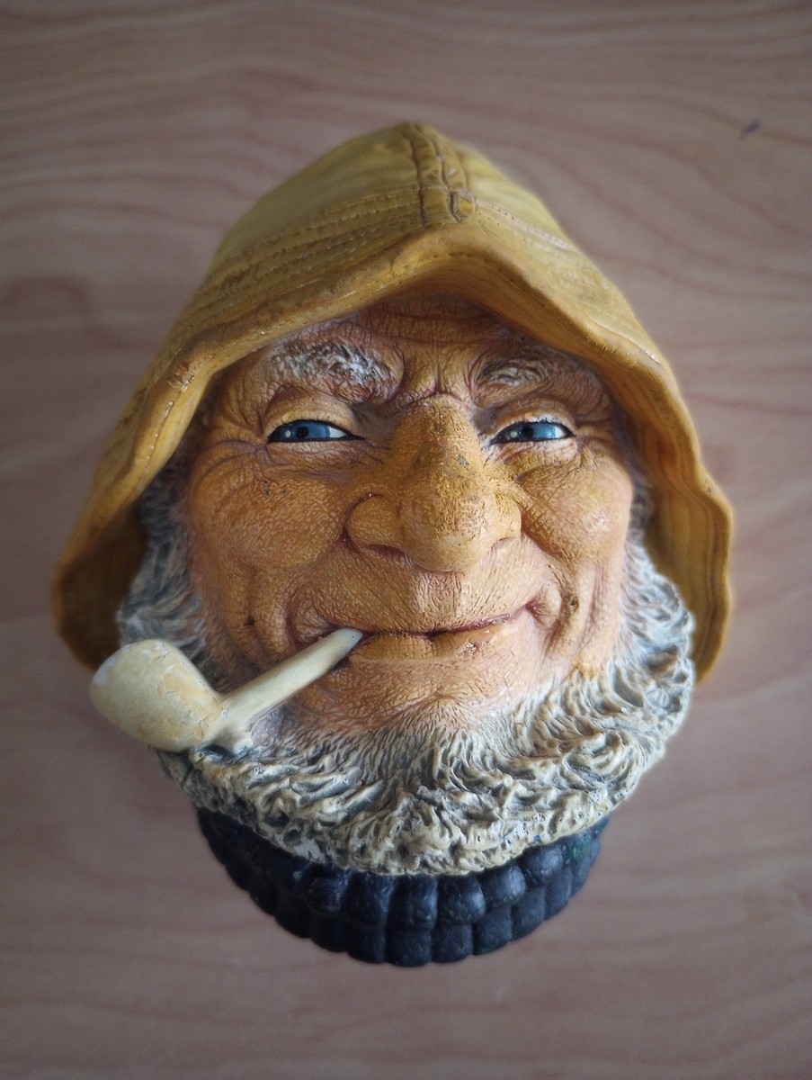 Collection of vintage Bossons chalkware heads: Old Salt, Jock