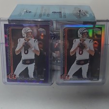 Topps Chrome Jake Browning Cincinnati Bengals Lot 2 Serial Numbered #63 25/75