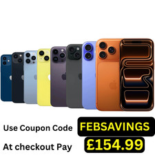 Apple iPhone 15/15 Pro/16/16 Pro Max/14/13/12 Unlocked Smartphone Pristine A++